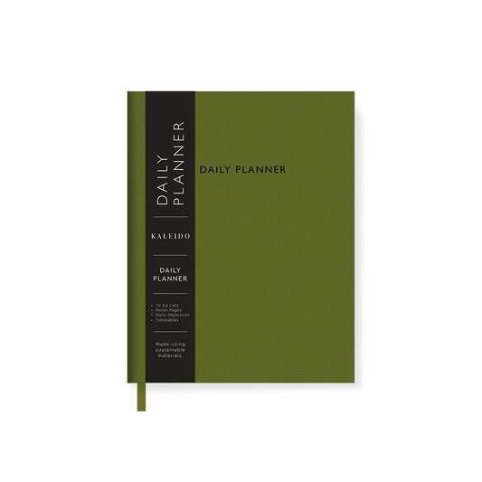 Olive Green Fabric Daily Planner (B6+) (12921)