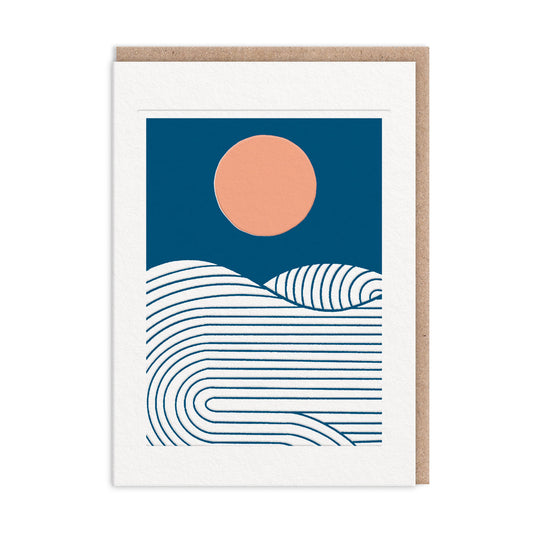 Happy Birthday Sun and Sea Greeting Card (7x5) (13860)