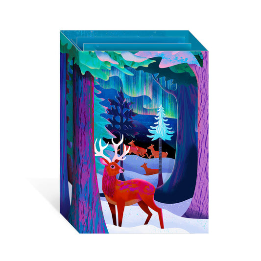 Northern Lights Greeting Card - Layers (3D)
