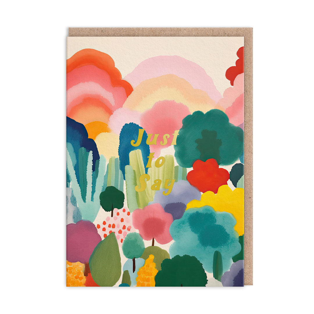 Just to Say Colourful Forest Thinking of You Card Set (10704)