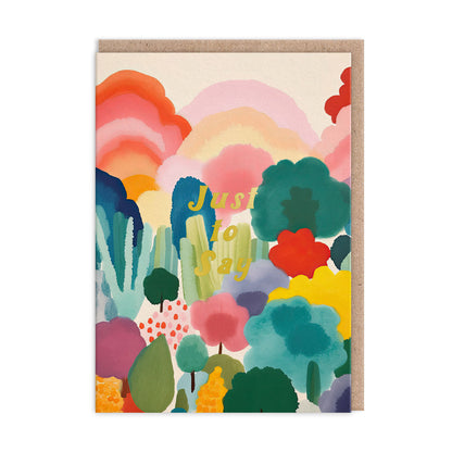 Just to Say Colourful Forest Thinking of You Card Set (10704)