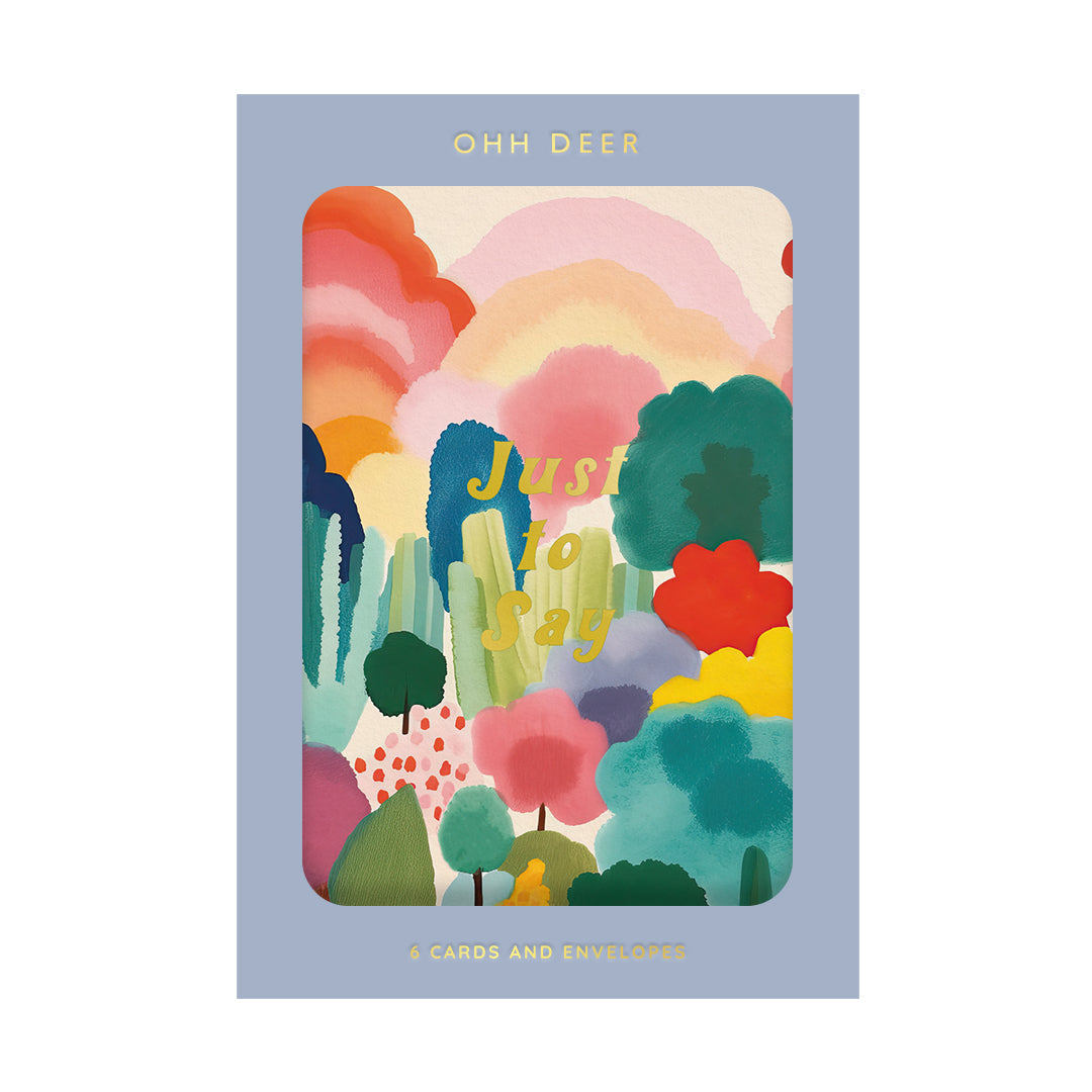Just to Say Colourful Forest Thinking of You Card Set (10704)