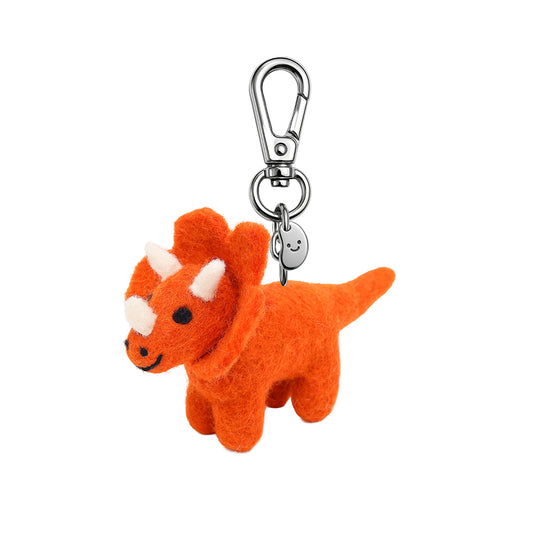 Tim The Triceratops Felt Keychain (13966)
