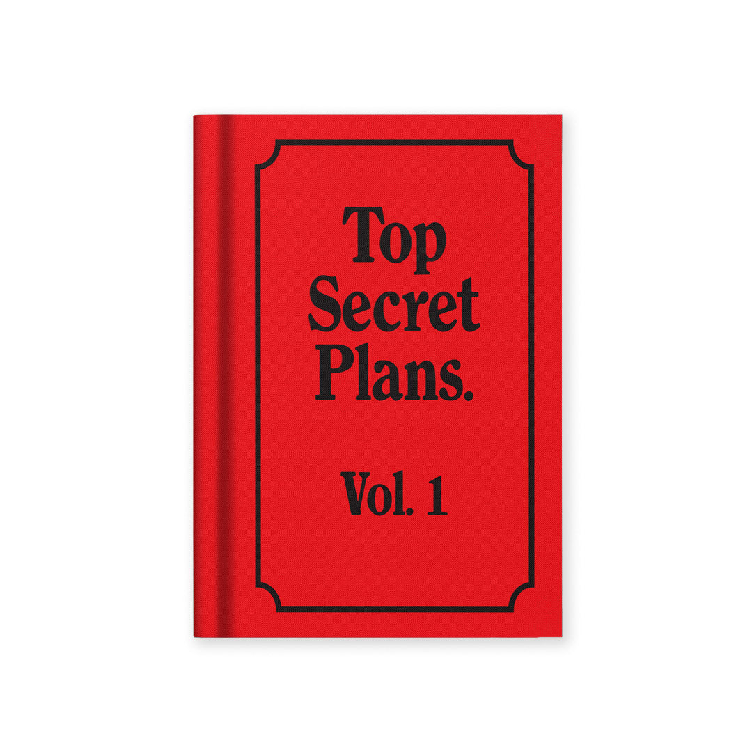 Top Secret Plans Fabric Hardback Notebook (A7) (13270)