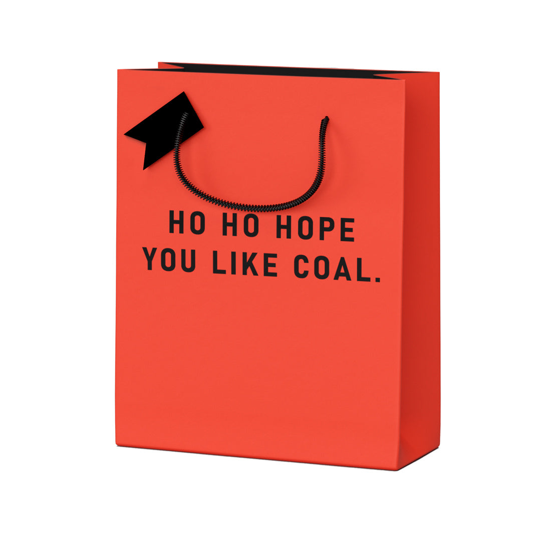 Ho Ho Hope You Like Coal Large Christmas Gift Bag