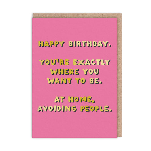 Avoiding People Greeting Card (11267)