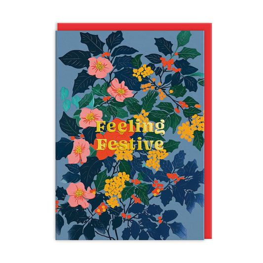 Festive Floral Feeling Greeting Card(11588)