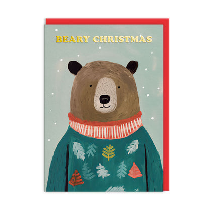 Festive Bears x 3 Designs Packs of 9 Christmas Cards (11582)
