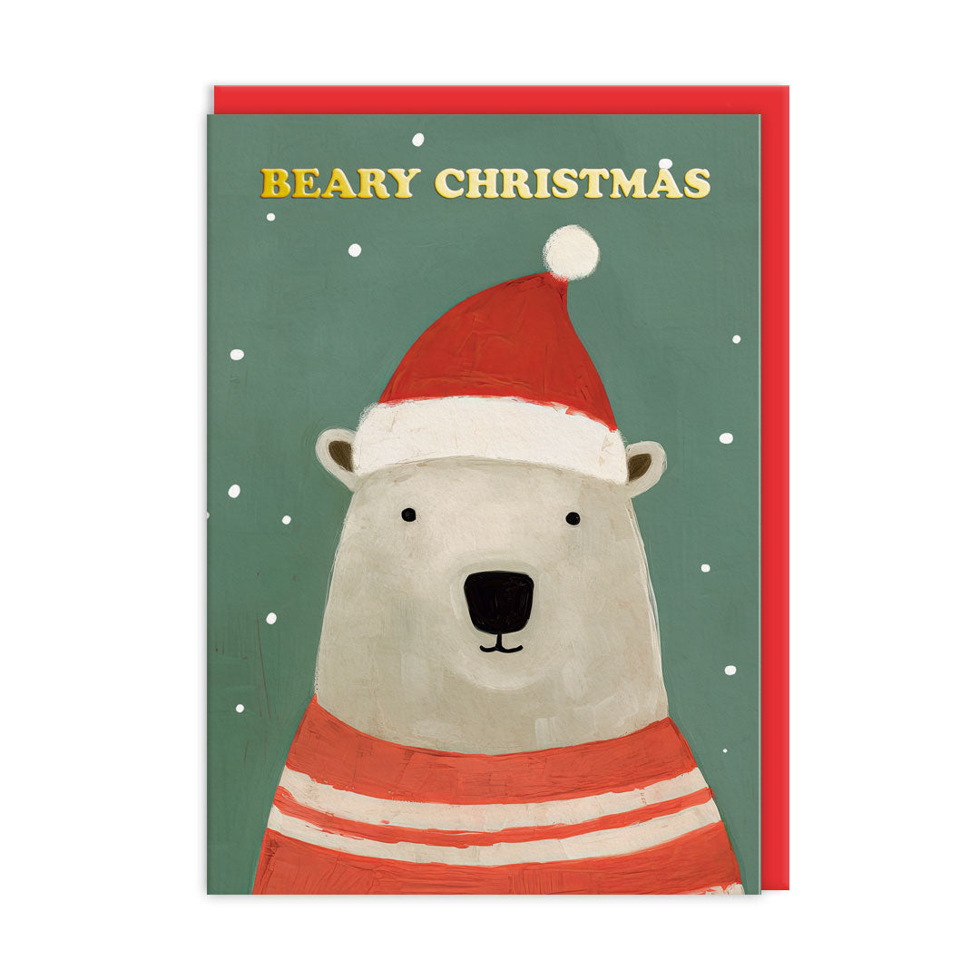 Festive Polar Bear Greeting Card (11599)