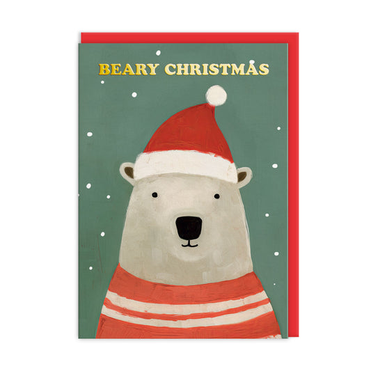 Festive Polar Bear Greeting Card (11599)