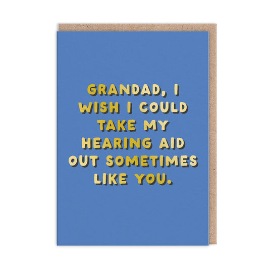 Grandad - Hearing Aid Greeting Card (12516)