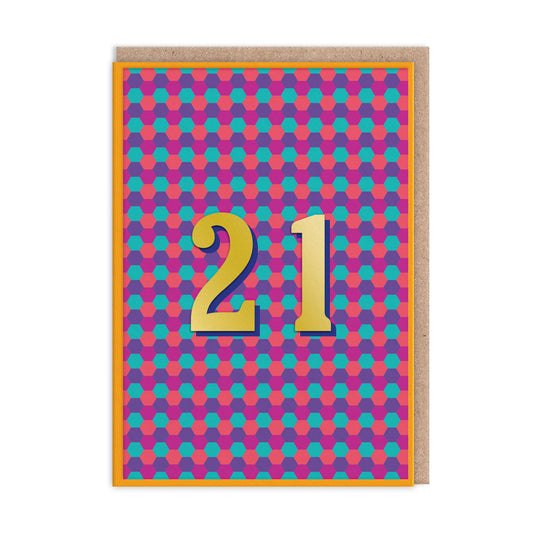 21 Geometric Birthday Card (12768)