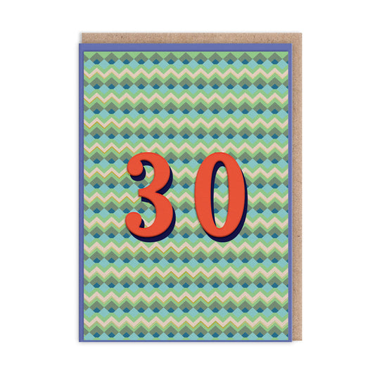 30 Geometric Birthday Card (12769)