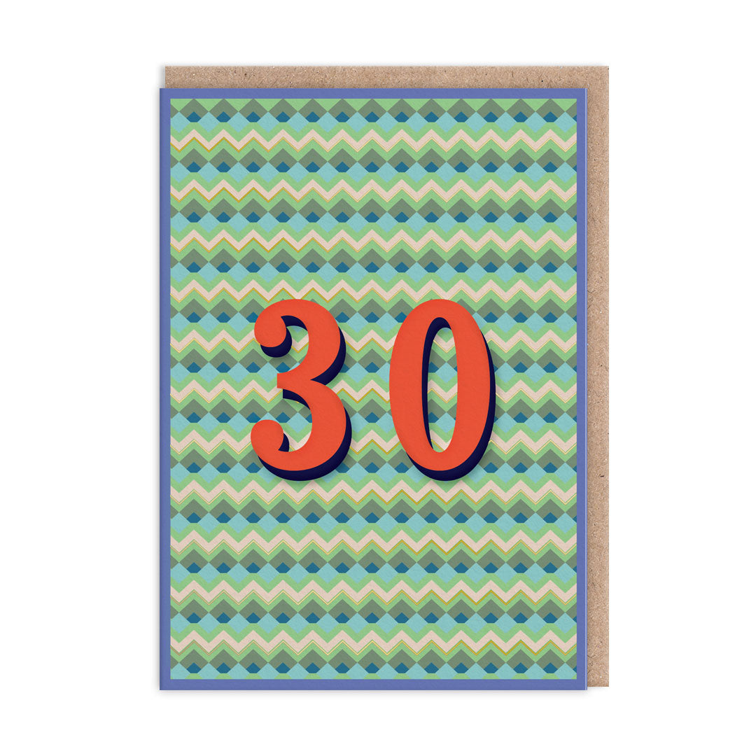 30 Geometric Birthday Card (12769)