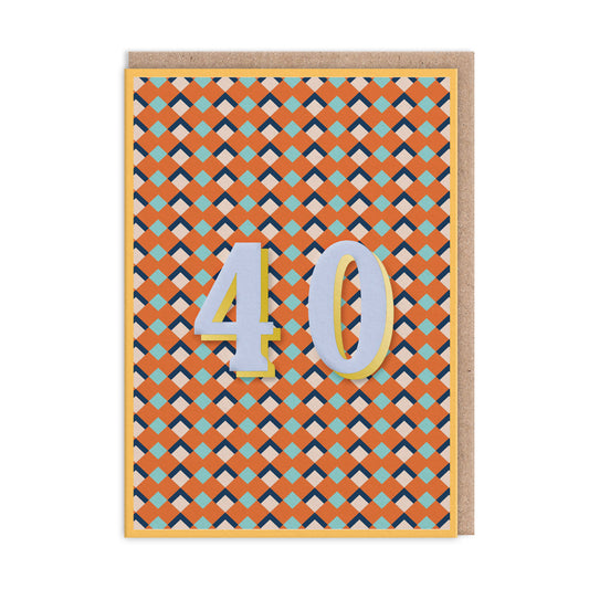 40 Geometric Birthday Card (12770)
