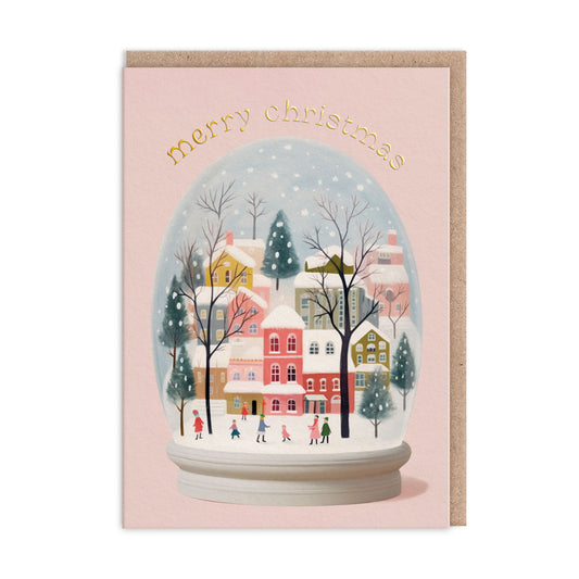 Merry Christmas Snowglobe Greeting Card (12815)