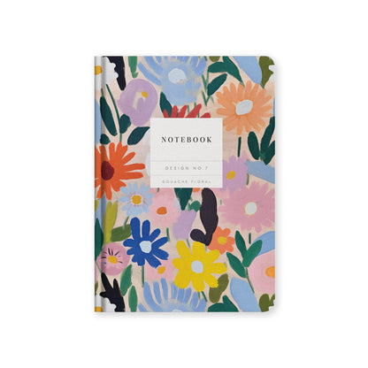 Design No.7 Gouache Floral Hardback Notebook (10579)