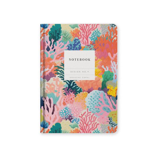 Design No.9 Gouache Coral Hardback Notebook (10581)