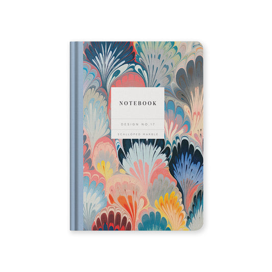 Design No.17 Scalloped Marble Kaleido Hardback Notebook (10589)