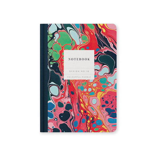 Design No.18 Colourful Marble Kaleido Hardback Notebook (10590)