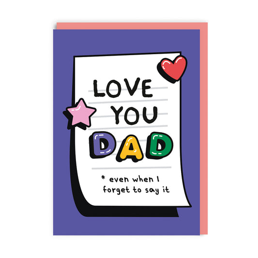 Love You Dad Fridge Note Father's Day Card