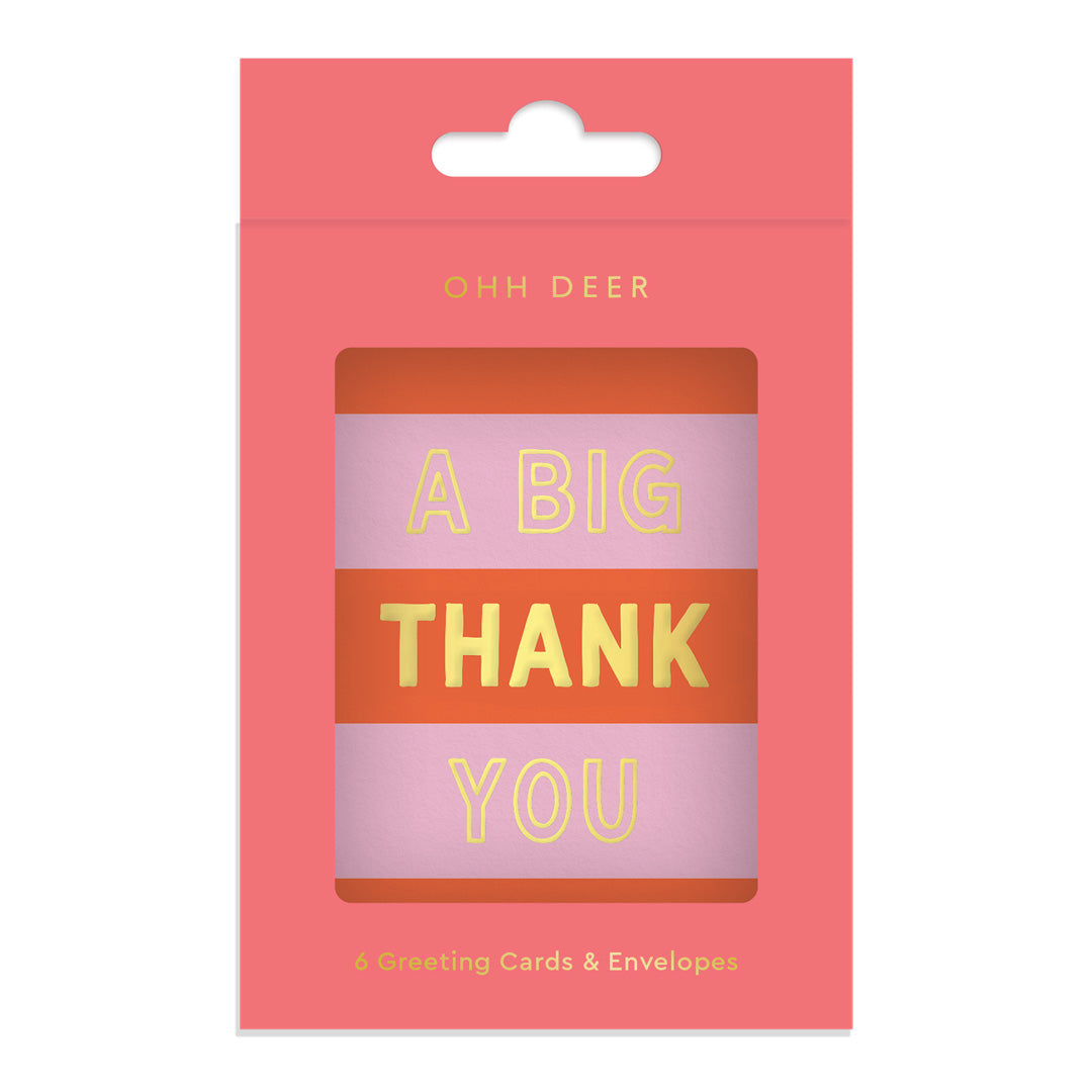 A Big Thank You Mini Greeting Card (Pack of 6) (14231)