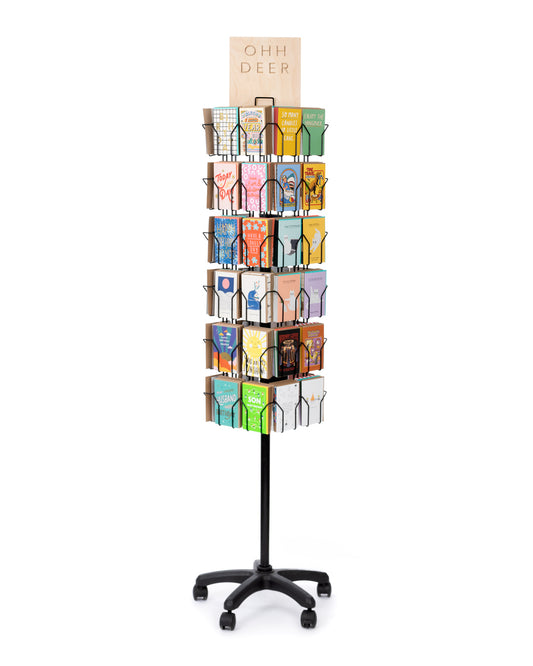 Flat Packed 48 Pocket Greeting Card Spinner