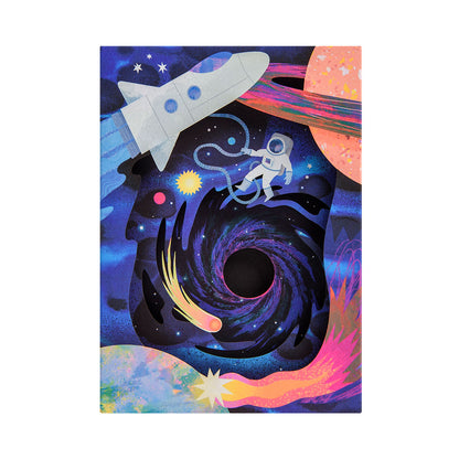 Astronaut 3D Greeting Card (13680)