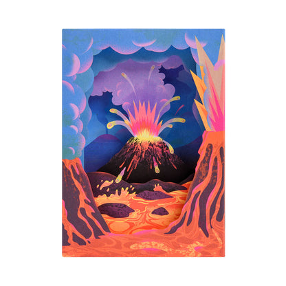 Volcano Greeting 3D Card (13684)