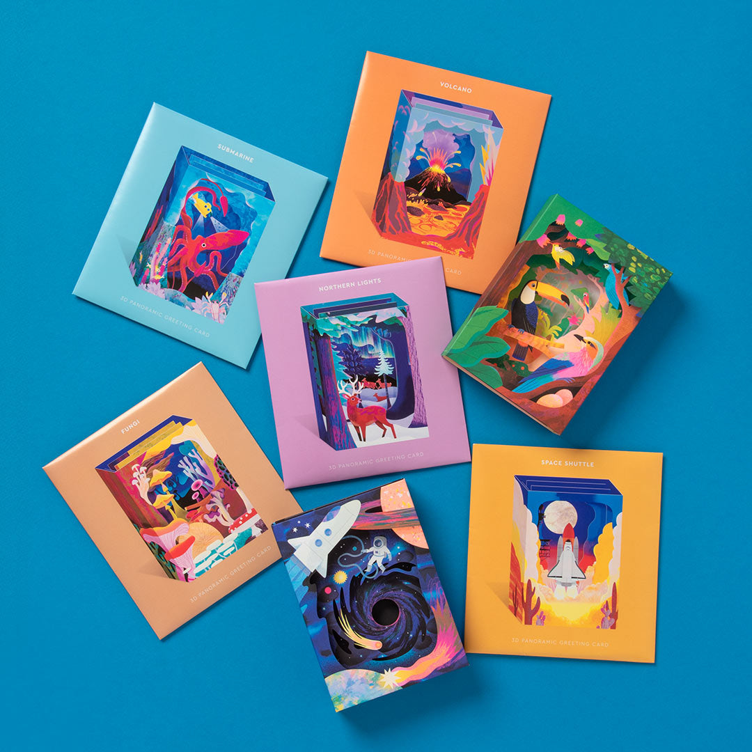 Volcano Greeting 3D Card (13684)