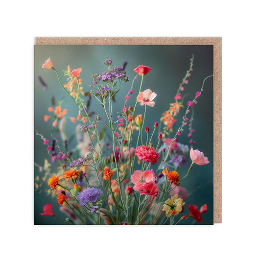 Wild Flower Bouquet Greeting Card (11555)