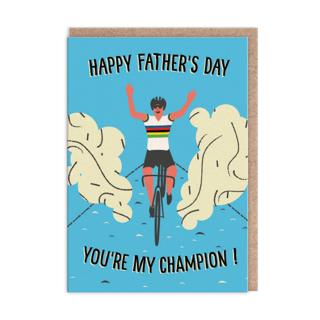 Father's Day Champion Cyclist Greeting Card (10855)