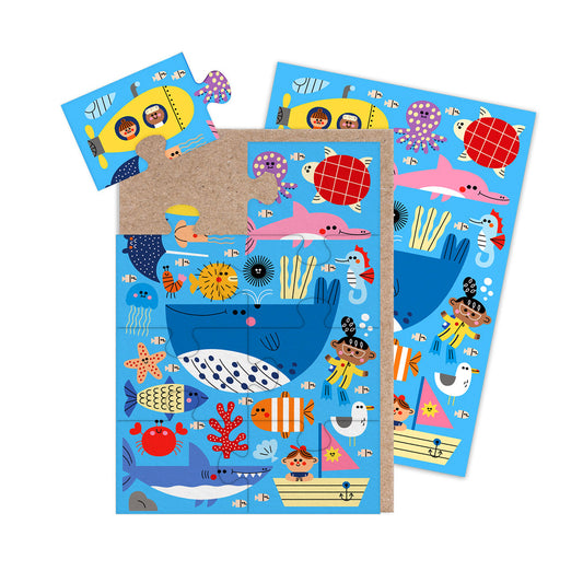 Sea Life Jigsaw Greeting Card (13804)