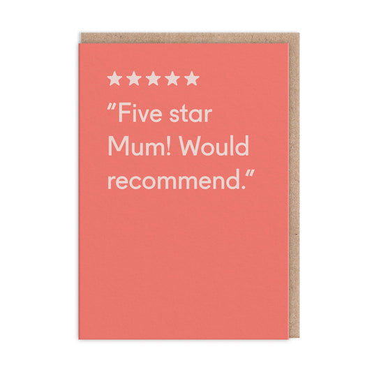 Five Star Mum Greeting Card (12568)