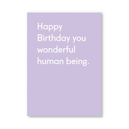 Wonderful Human Being Postcard (12315)