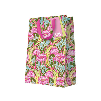 Neon Floral Pink Poppies Large Gift Bag (12559)