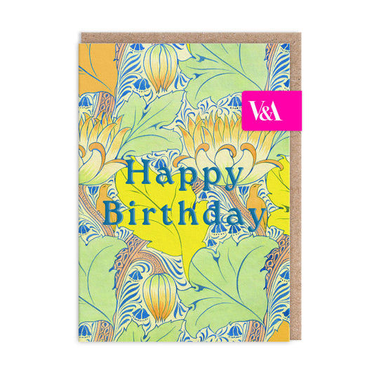 Neon Floral Arts & Crafts Greeting Card (12594)