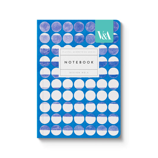 Playful Geometrics Blue Eclipse Premium Paperback Notebook (A6) (12542)