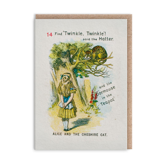 Alice and the Cheshire Cat Mini Greeting Card (14363)
