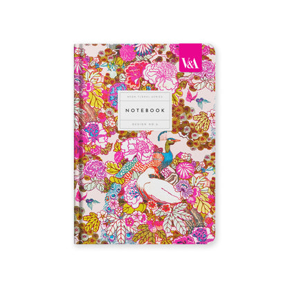 Neon Floral Peacock Floral Premium Hardback Notebook (A5) (12838)