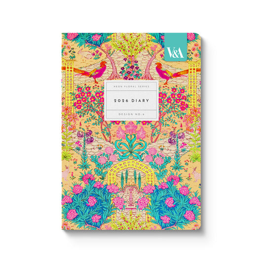 Neon Floral Ornate Garden Premium Paperback Diary (A5) (12660)