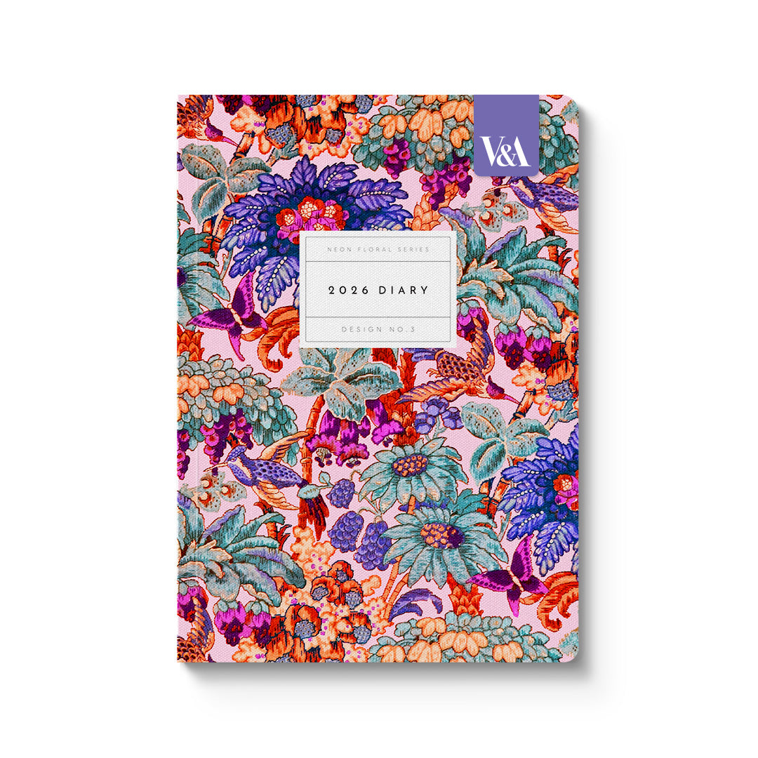 Neon Floral Coral Jungle Premium Paperback Diary (A5) (12662)
