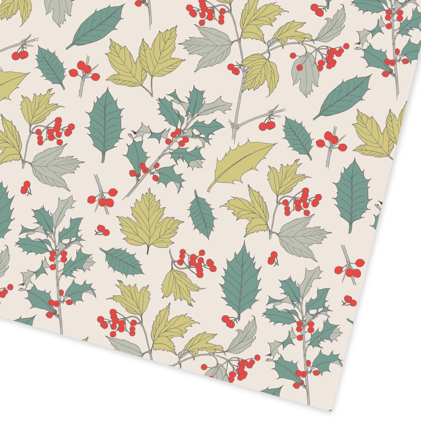 Holly & Berries Single Roll Wrap (13384)