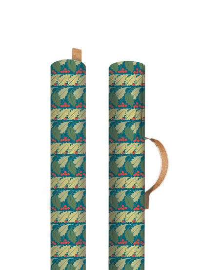 Holly Stripes Single Roll Wrap (13385)