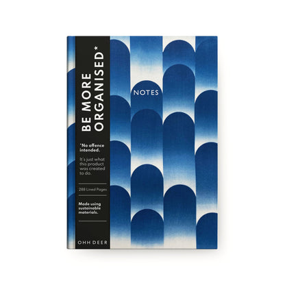 Abstract Blue Linen Notebook (9185)