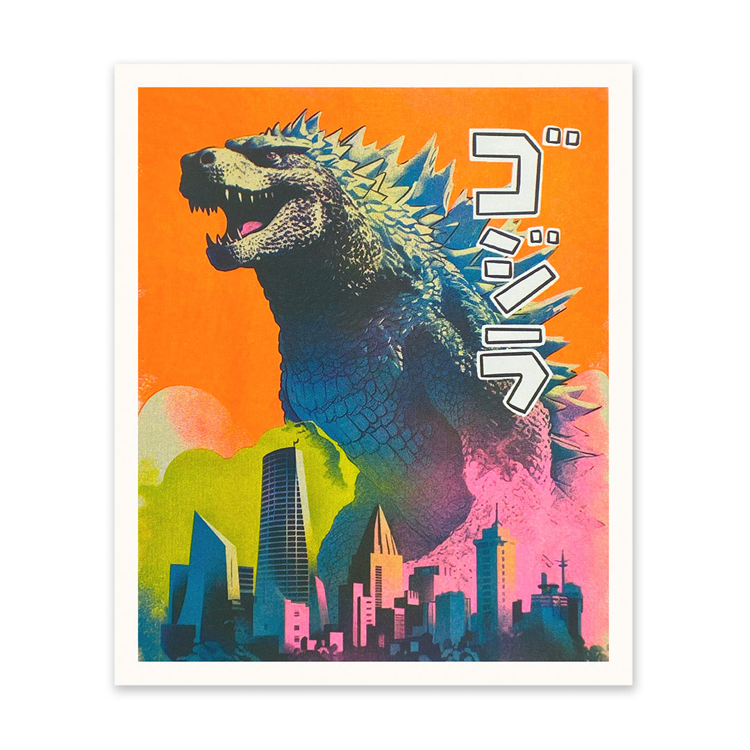 Godzilla Riso Print (12x10)(10970)