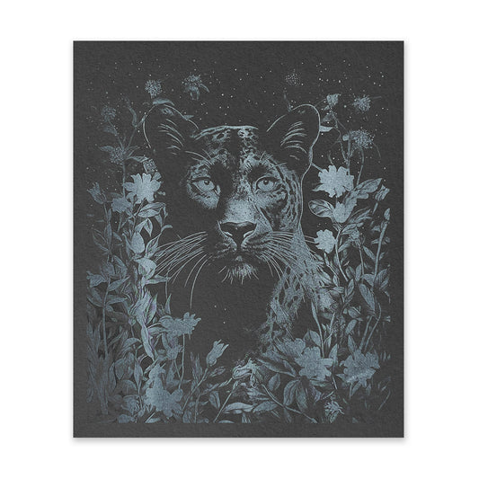 Black & White Leopard Art Print (10984)