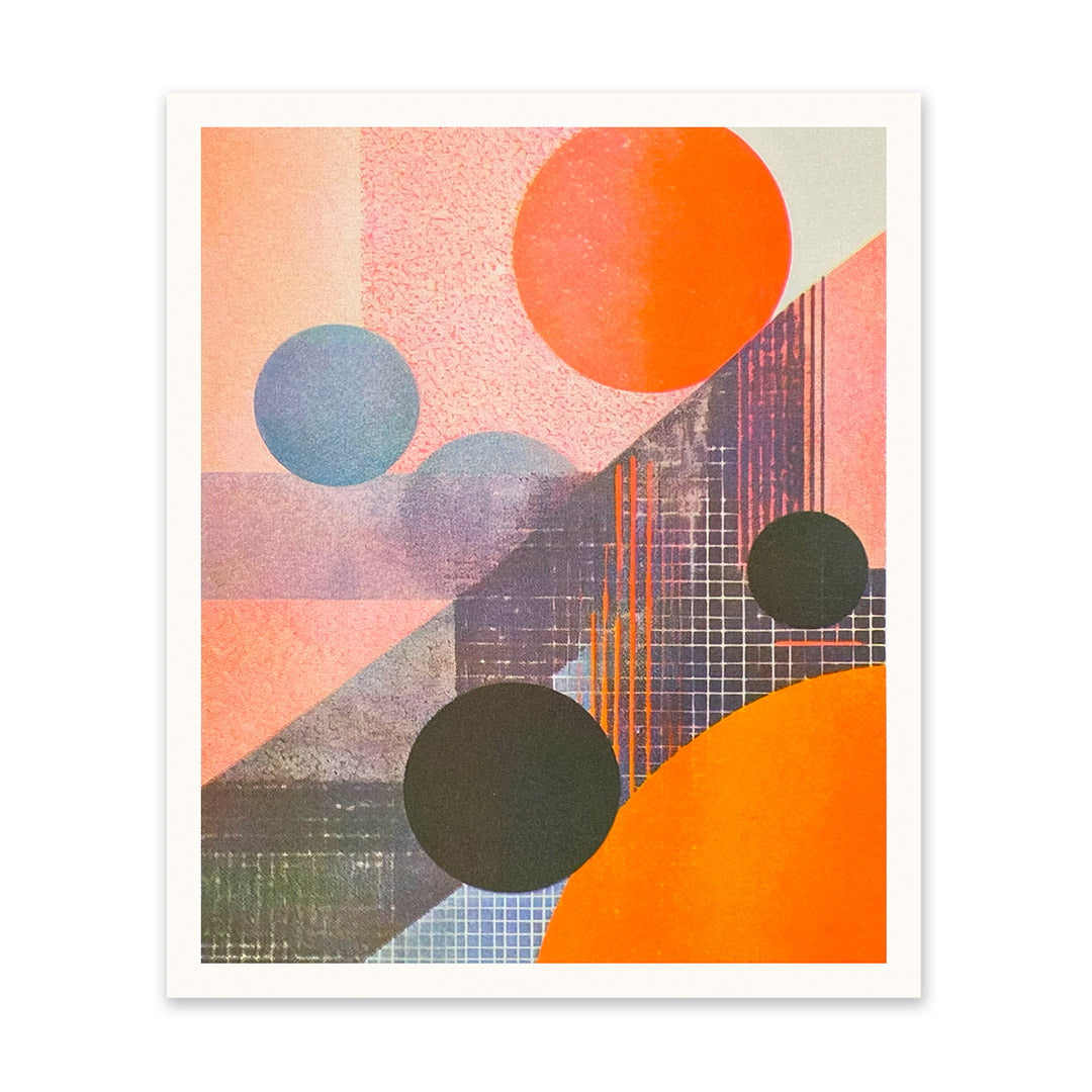 Vintage Abstract Riso Print (12x10)(11026)
