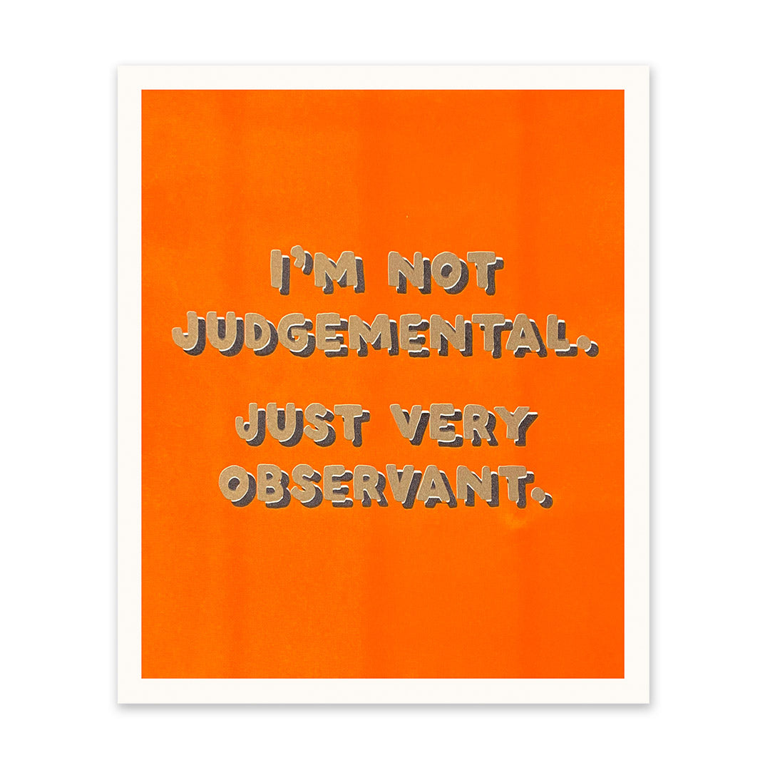 Judgemental Riso Print (12x10)(11047)