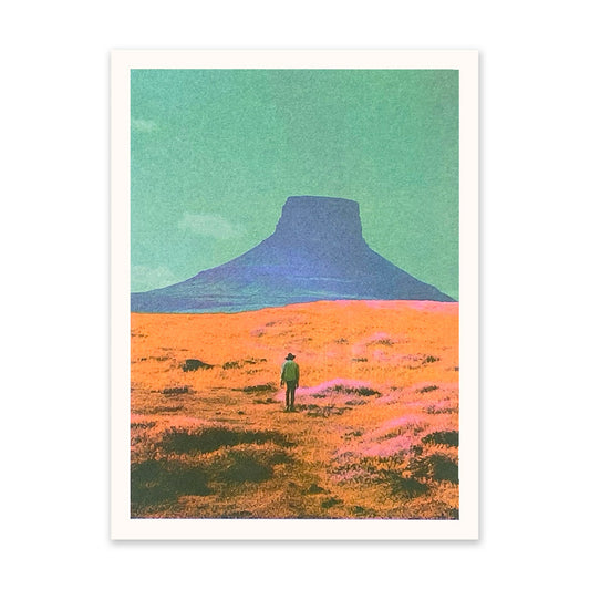 Lone Cowboy Riso Print (6x8) (10940)